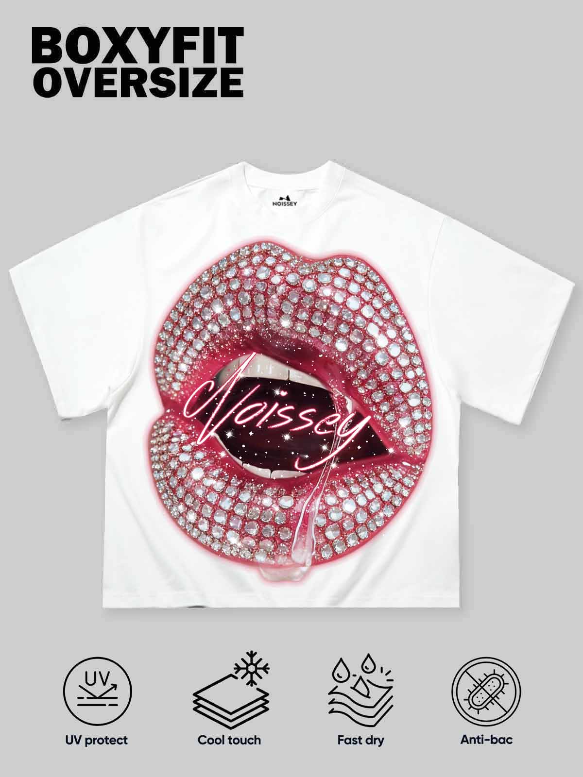 Pink Paved Lips Beyaz Unisex Tişört