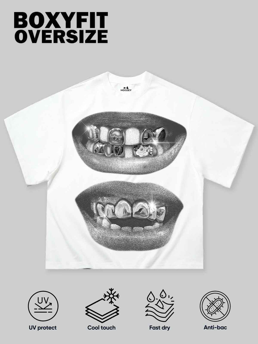 Retro Siyah Grillz Unisex Tişört