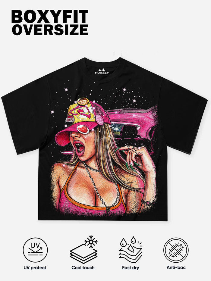 Starlit Girl Oniks Siyah Unisex Tişört