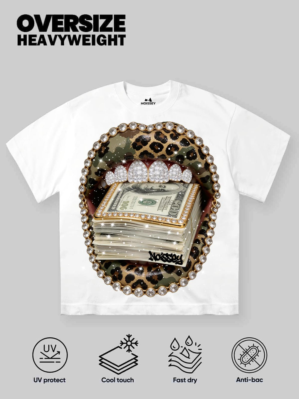 Kamuflaj Leopar Grillz Unisex Tişört