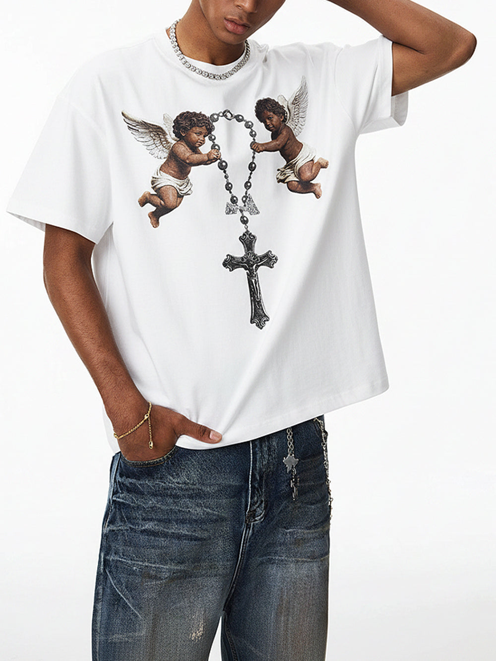 Cherub Divine Faith Beyaz Unisex Tişört