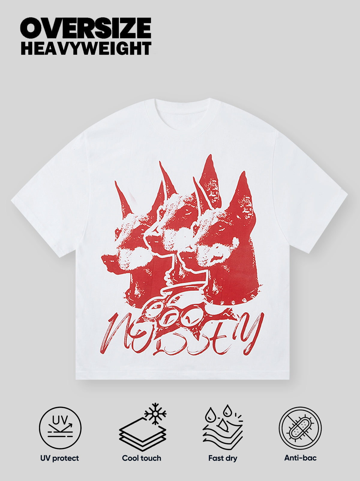 Motion Back Üçlü Doberman Kırmızı Unisex Tişört