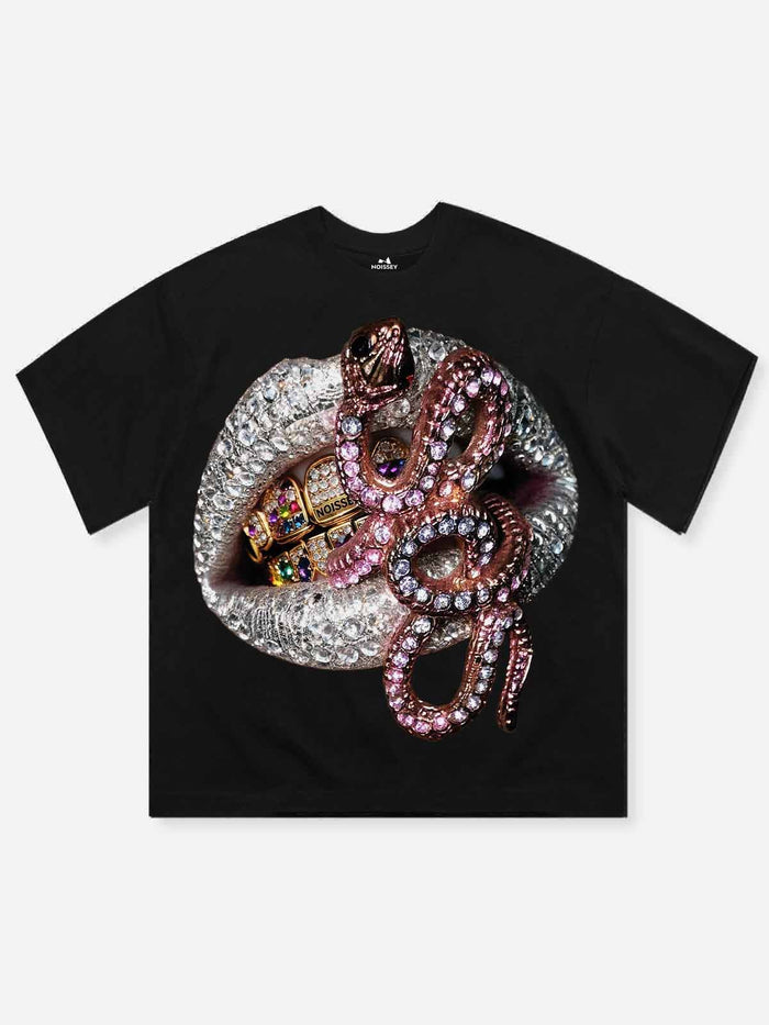 Diamond Lips & Python Unisex Tişört