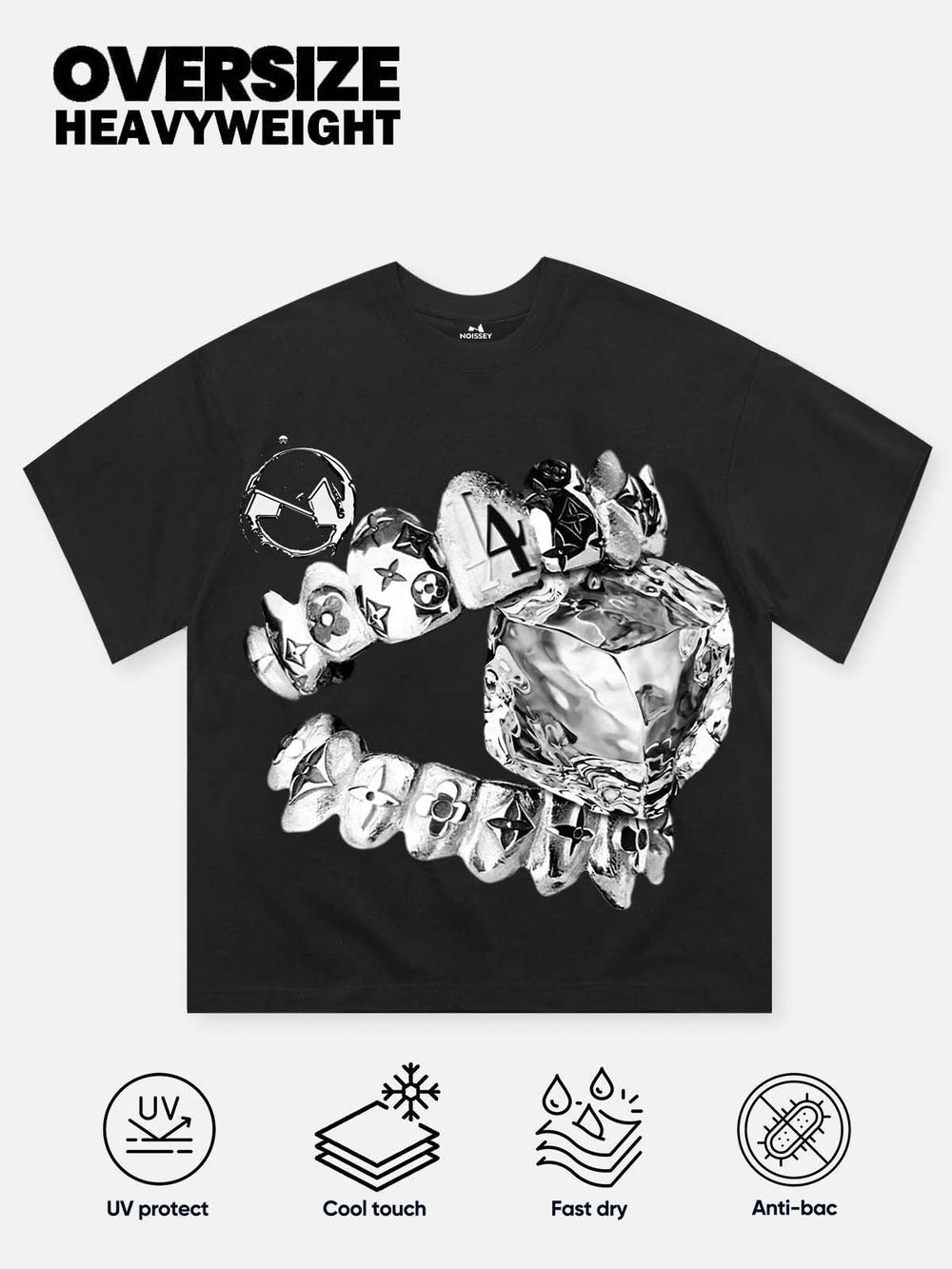Liquid Chrome Siyah Unisex Tişört