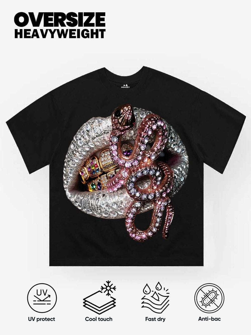 Diamond Lips & Python Unisex Tişört