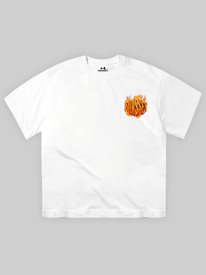 Flame Core Beyaz Unisex Tişört