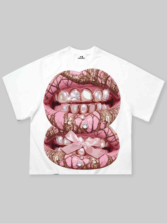 Pembe İnci Grillz Unisex Tişört