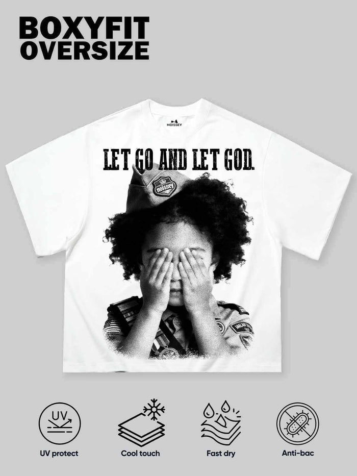 Let Go and Let God. Beyaz Unisex Tişört