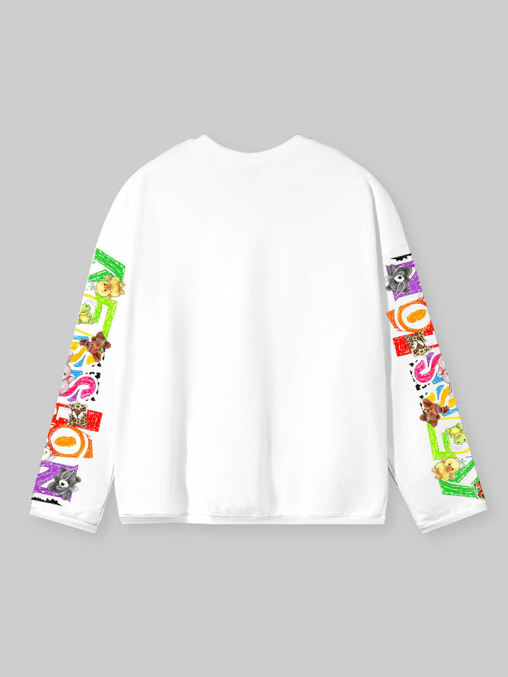 Grafiti Pelüş Kız Unisex Uzun Kollu Tişört