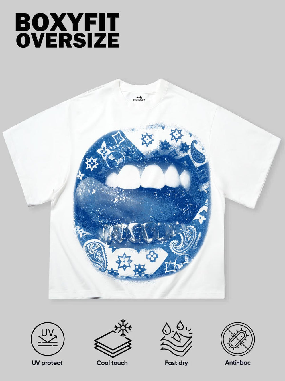 Mavi Bandana Grillz Unisex Tişört