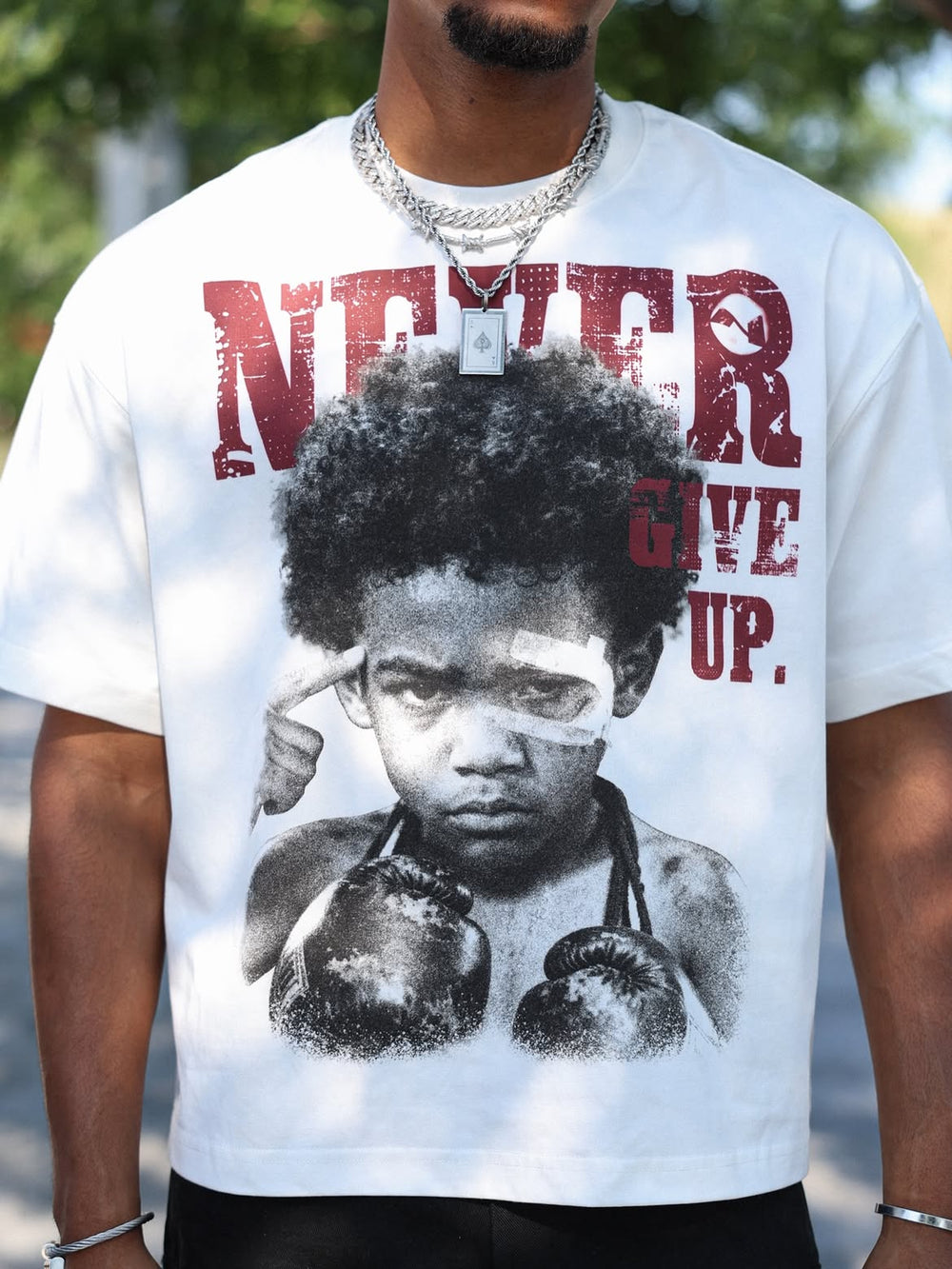 Never Give Up Unisex Tişört