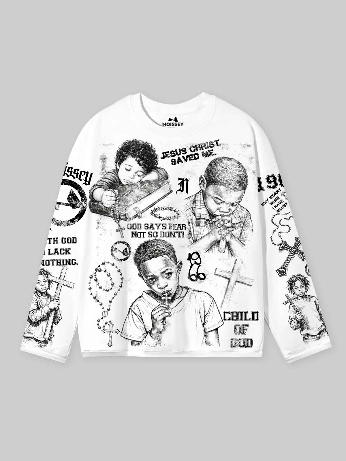 Child of God Beyaz Unisex Uzun Kollu Tişört