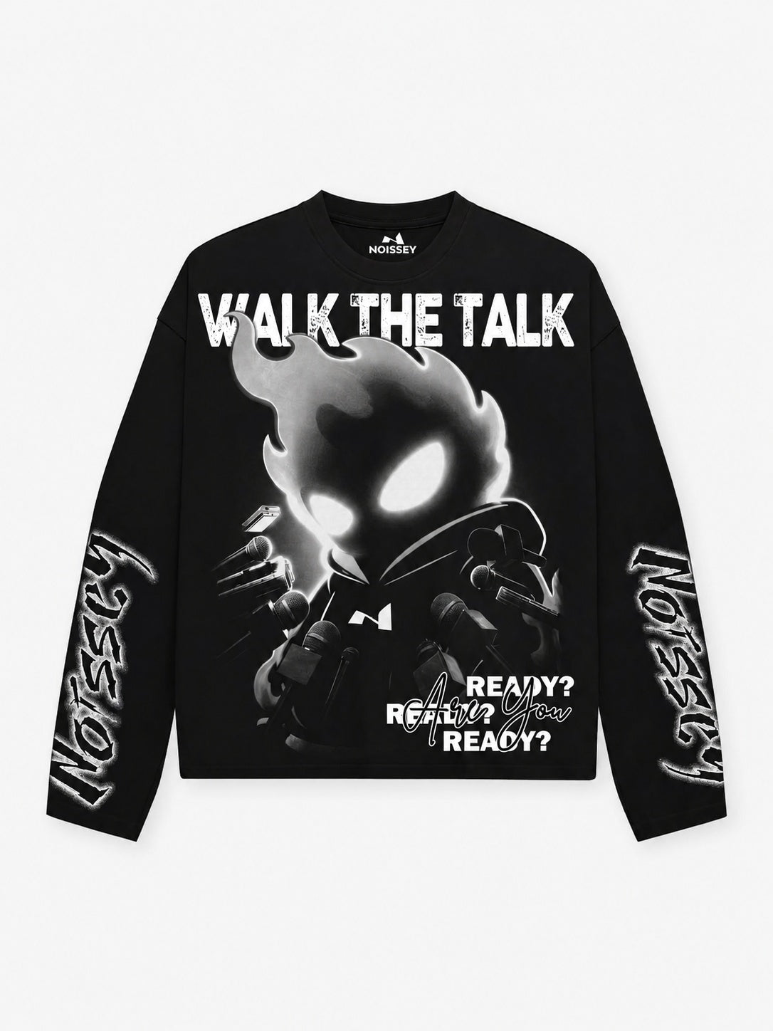 WALK THE TALK Siyah Unisex Uzun Kollu Tişört