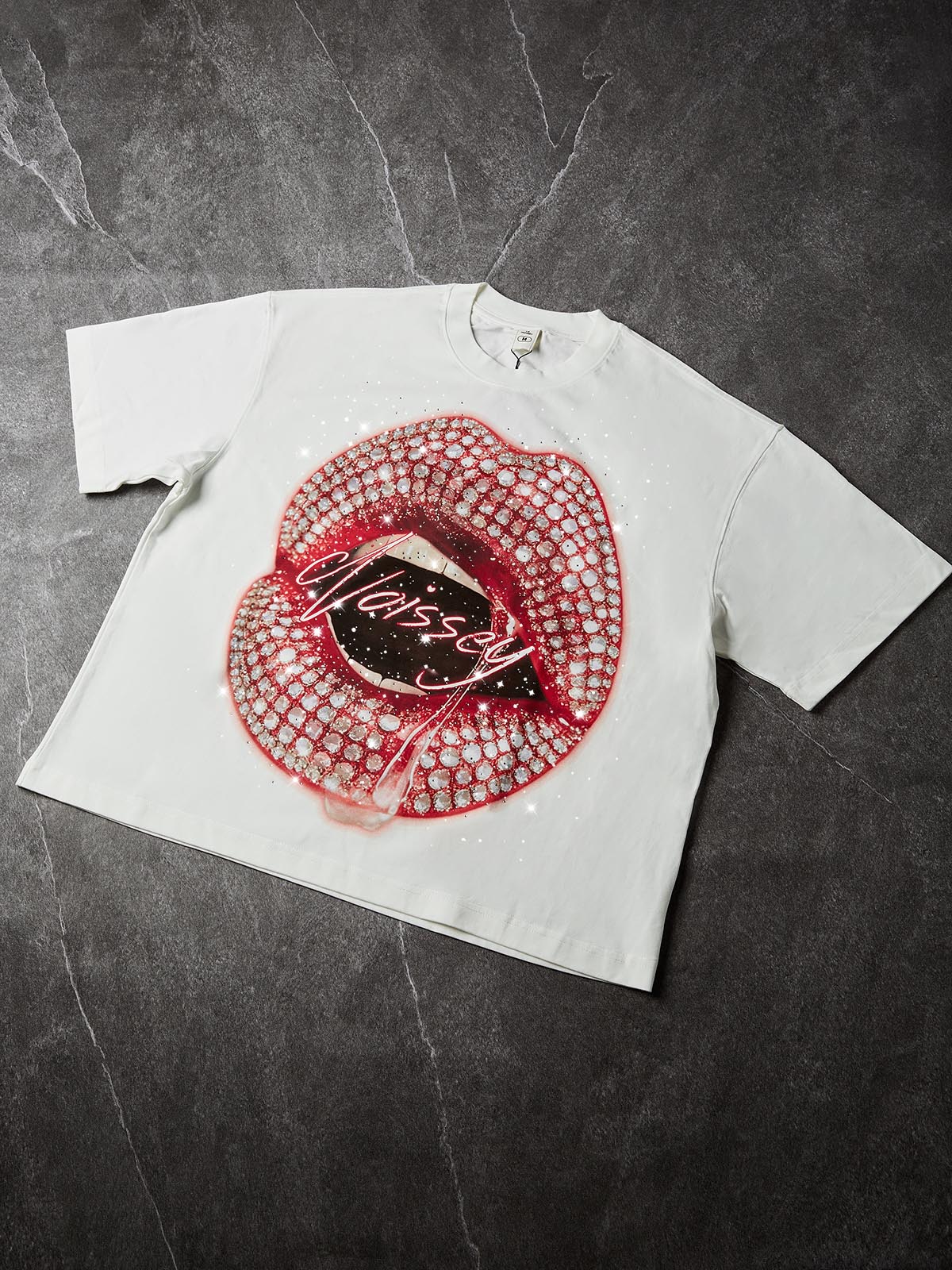 Pink Paved Lips Beyaz Unisex Tişört