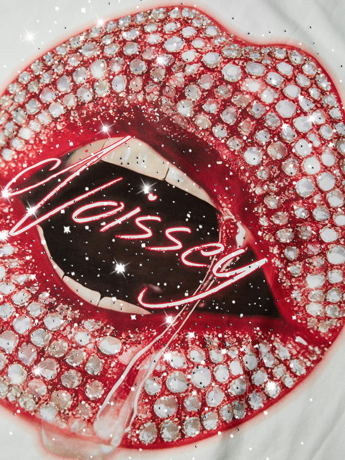 Pink Paved Lips Beyaz Unisex Tişört