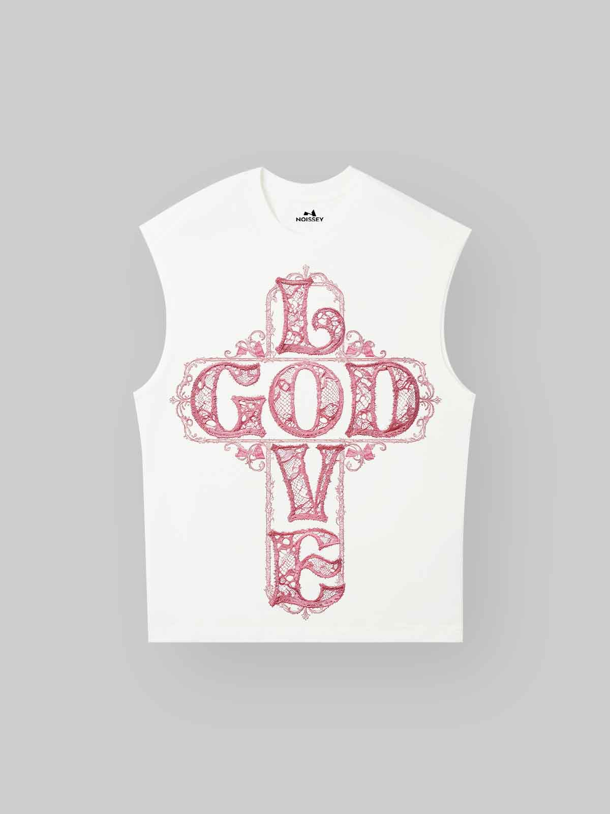 GOD IS LOVE Beyaz Unisex Atlet