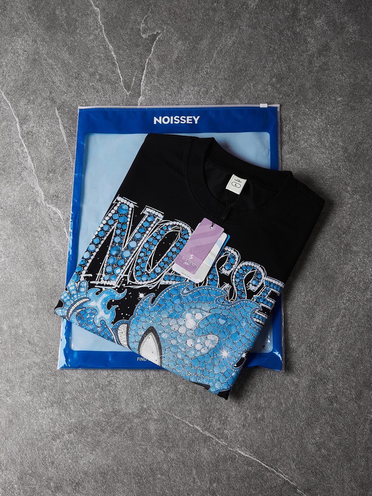 Blue Ignite Siyah Unisex Tişört