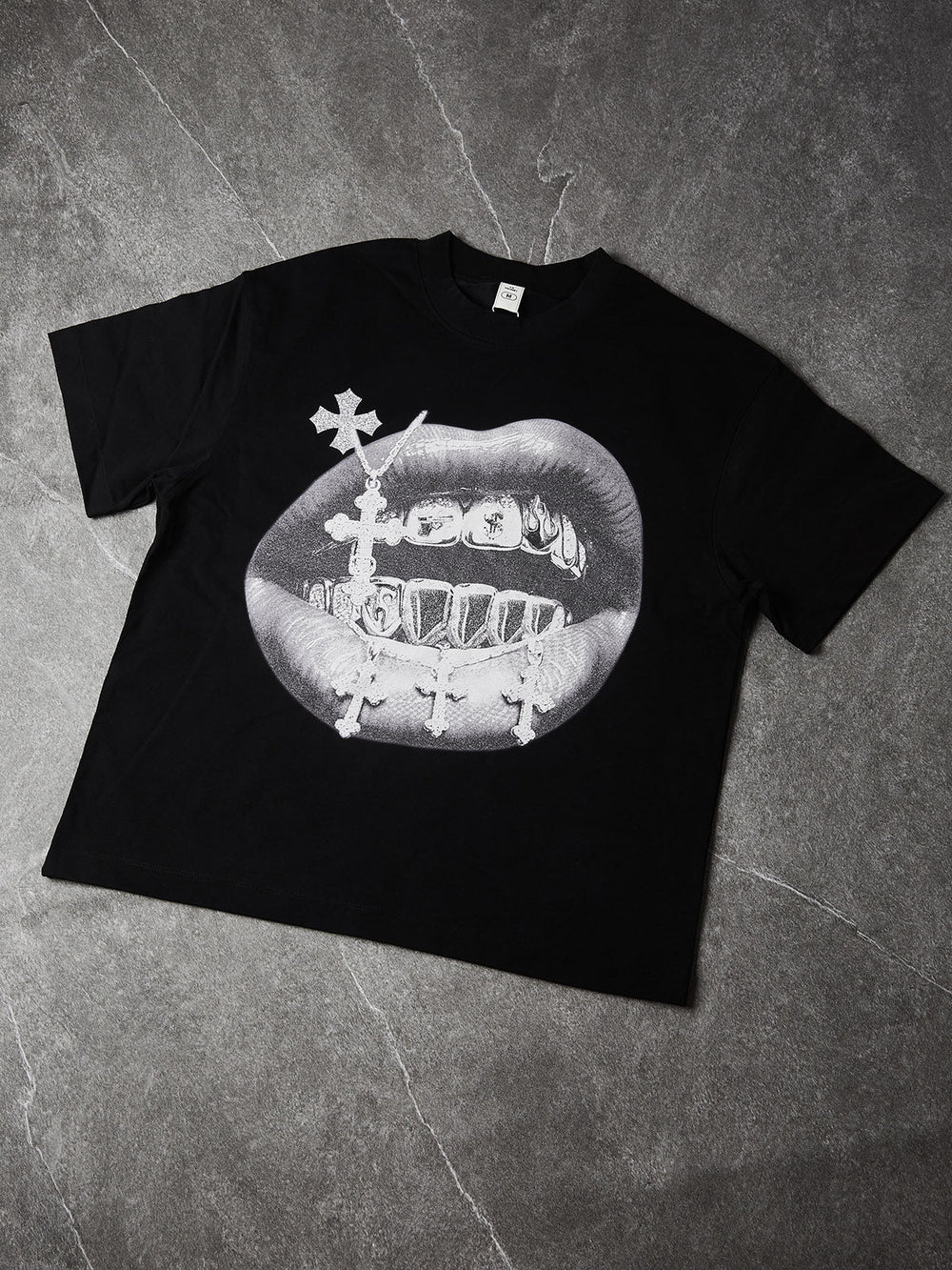 Vintage Haç Grillz Unisex Tişört