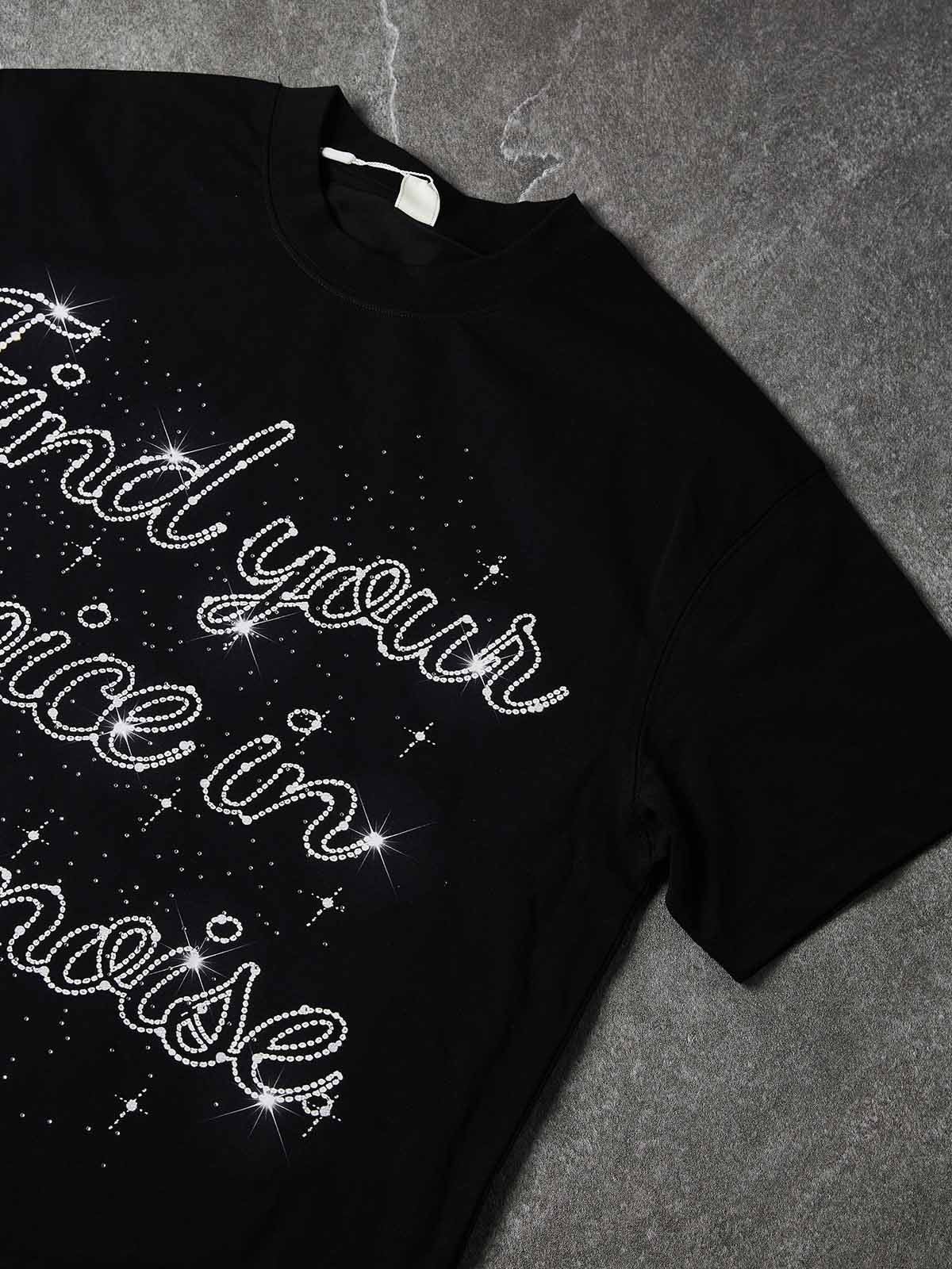 Starlit İmza Siyah Unisex Tişört