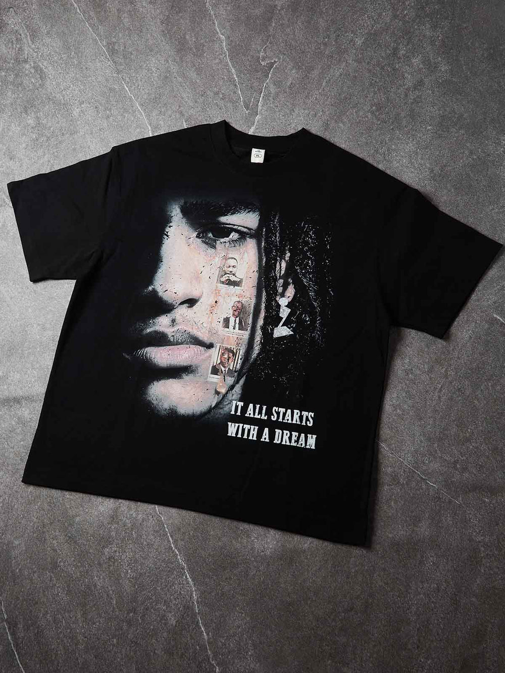 It All Starts With A Dream Siyah Unisex Tişört