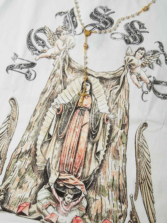 Virgin Mary & Cherubs Beyaz Unisex Tişört