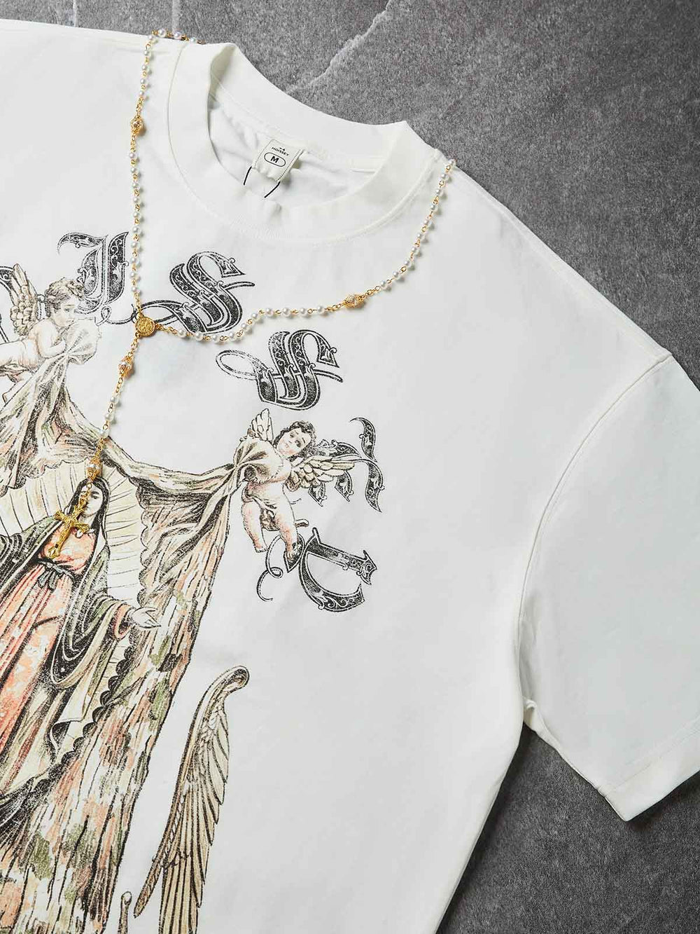 Virgin Mary & Cherubs Beyaz Unisex Tişört
