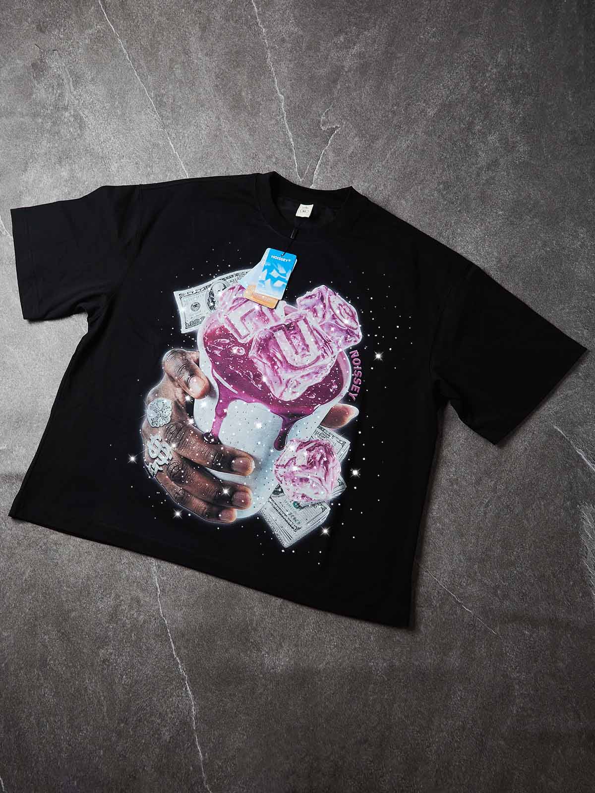 Frozen Cash Siyah Unisex Tişört