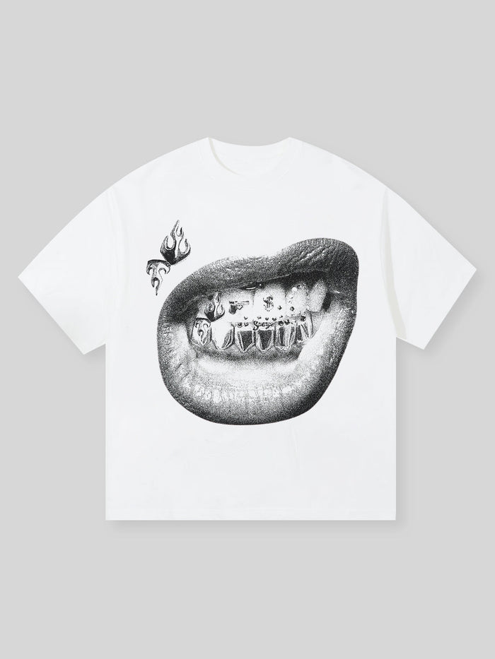 Motion Back Dudak Arma Unisex Tişört