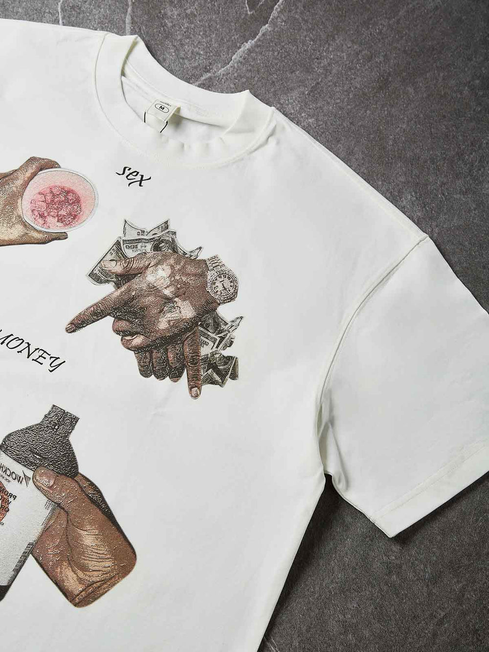 El Hareketi Siyah Unisex Tişört