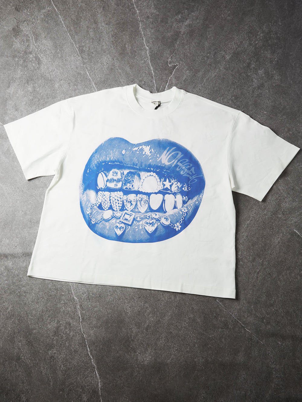 Mavi Grillz Beyaz Unisex Tişört