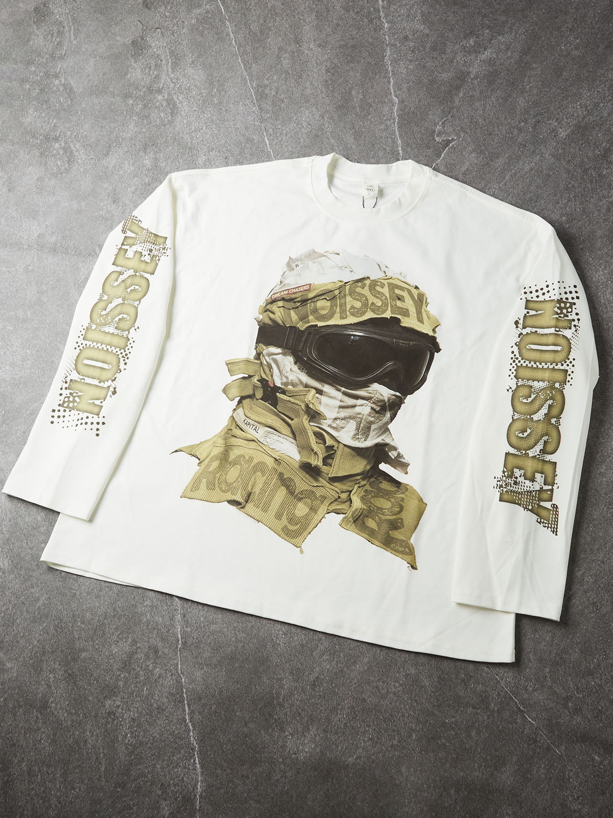 Gözlüklü Maskeli Figür Unisex Uzun Kollu Tişört