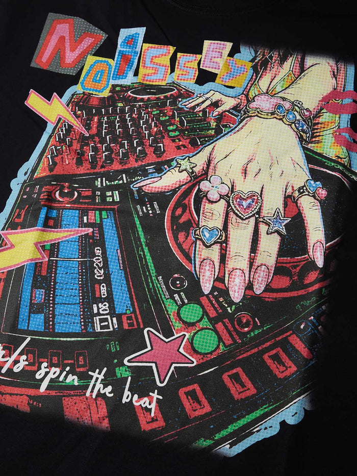 Pop DJ Siyah Unisex Tişört