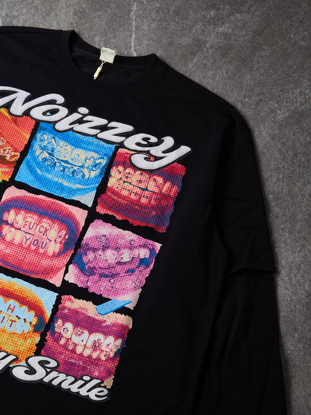 Luminary Smile Siyah Unisex Uzun Kollu Tişört