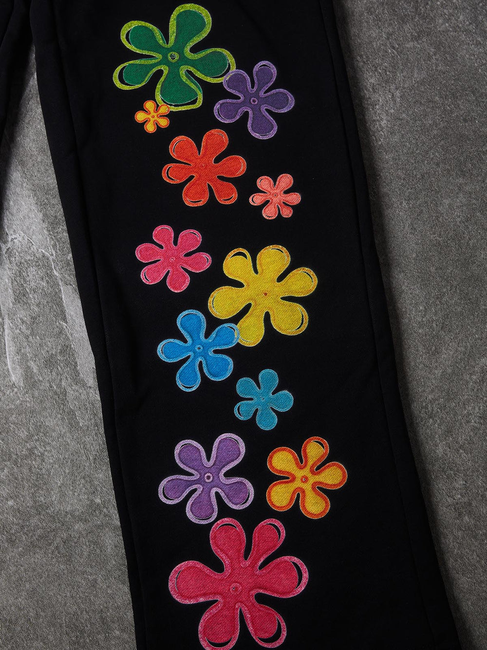 Renkli Çiçekli Grafiti Unisex Pantolon