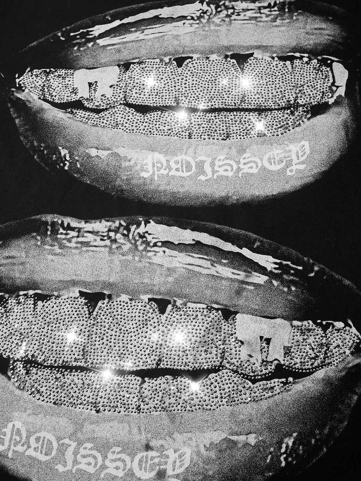 Iced Out 3D Grillz Siyah Unisex Tişört