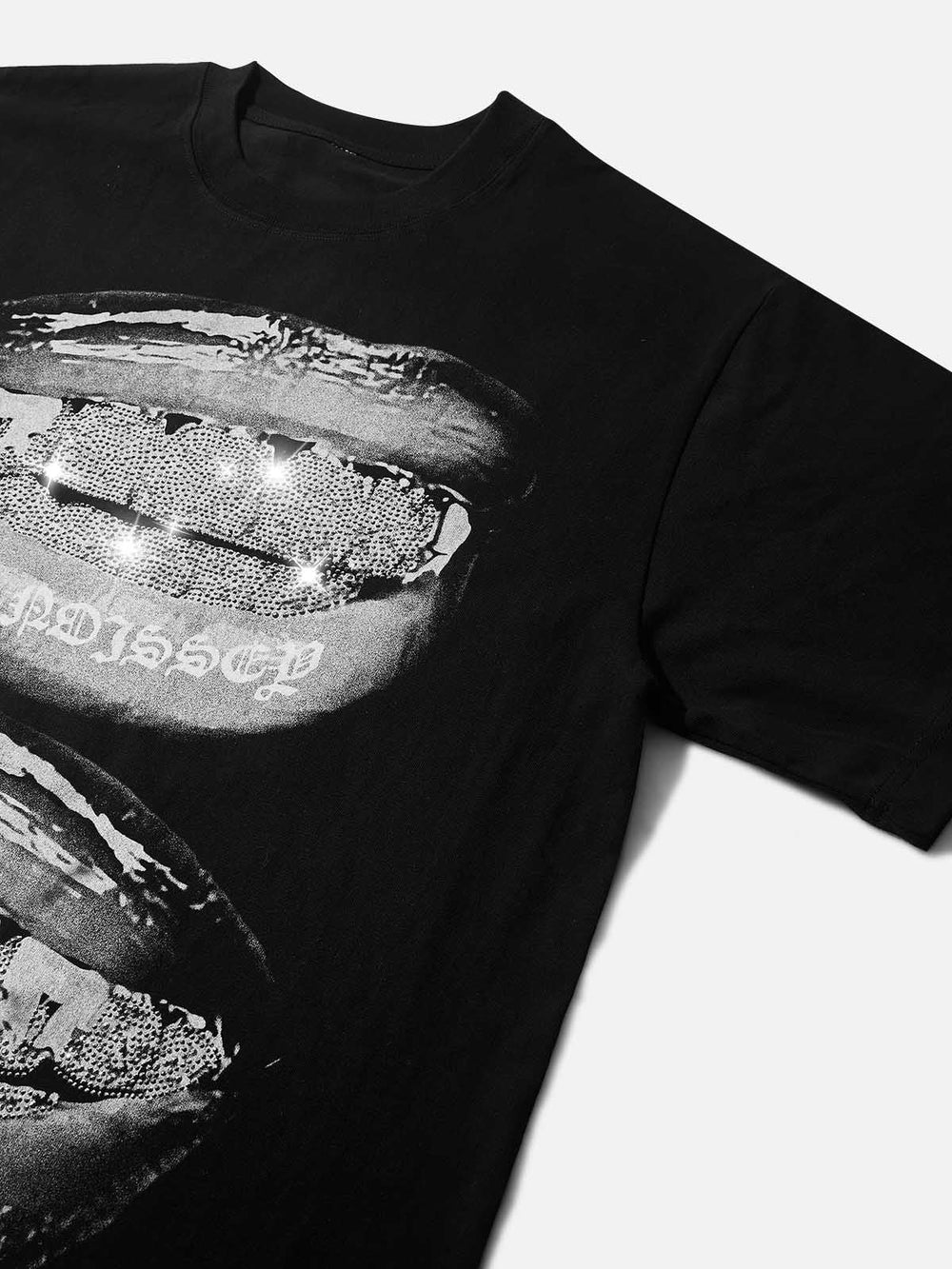 Iced Out 3D Grillz Siyah Unisex Tişört