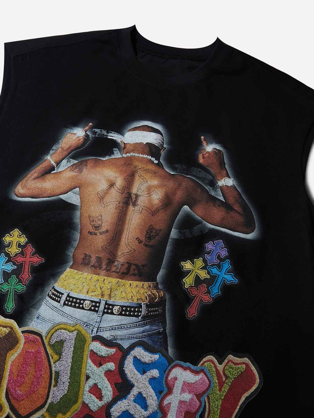 2Pac Sırt Siluet Unisex Atlet