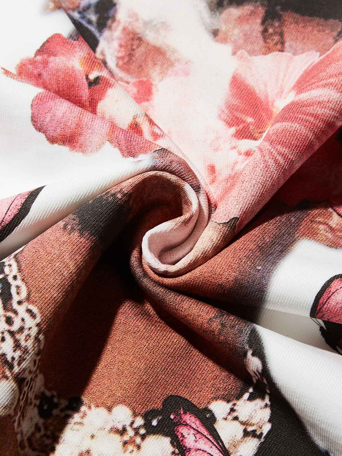 Çiçekli Kelebek Çocuk Unisex Tişört