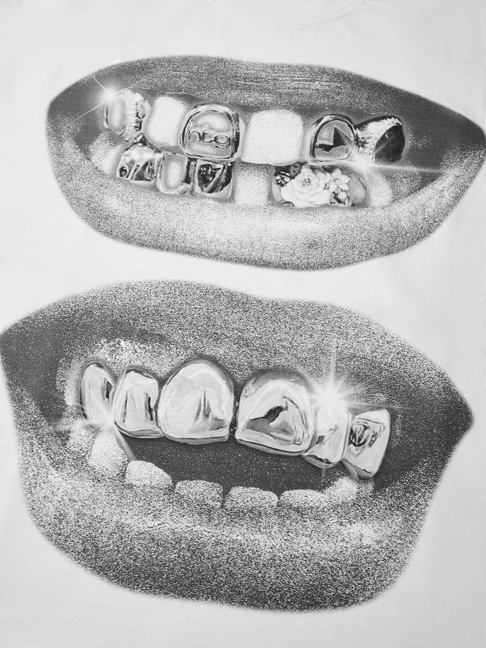 Retro Siyah Grillz Unisex Tişört
