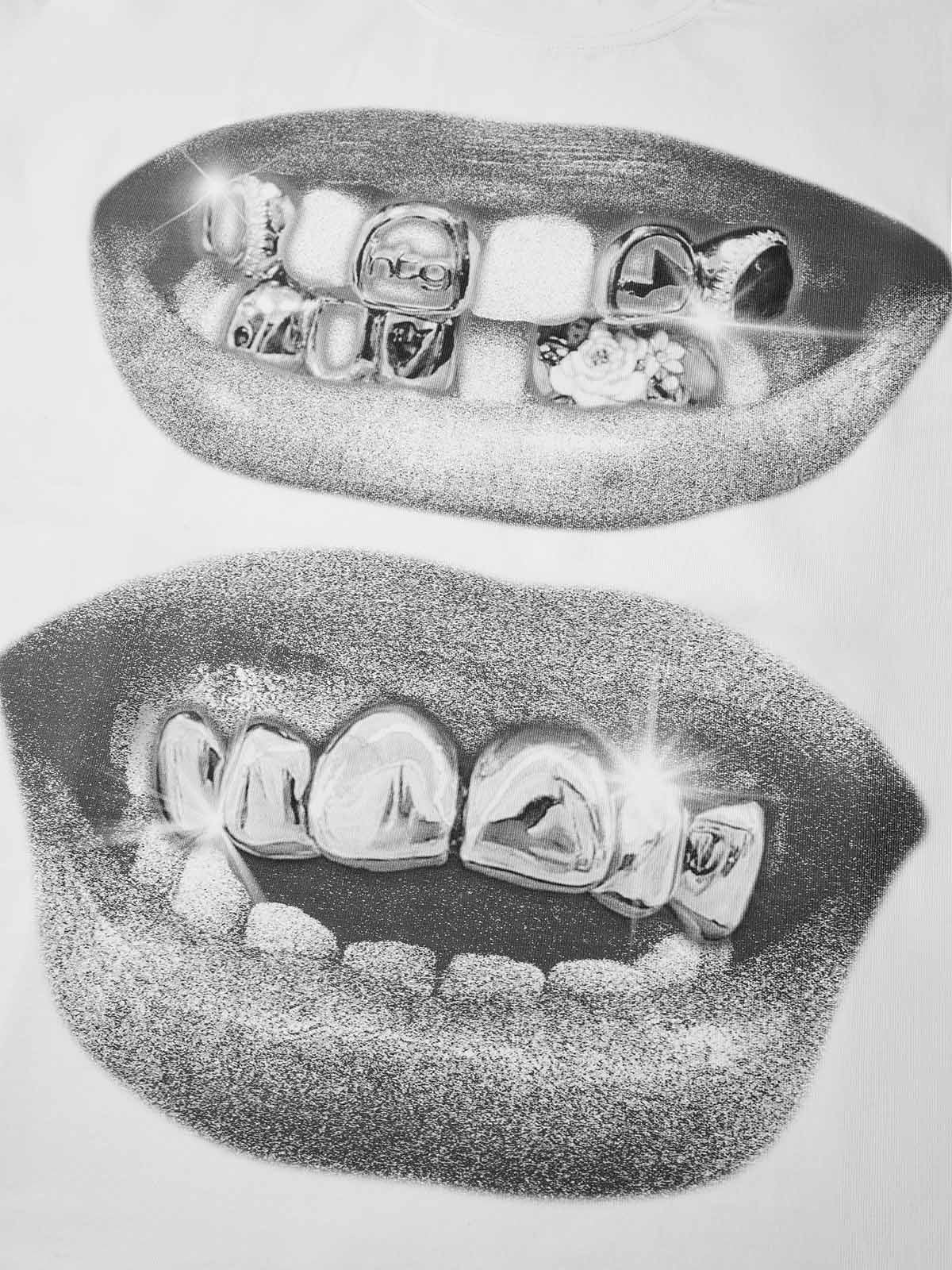 Retro Siyah Grillz Unisex Tişört