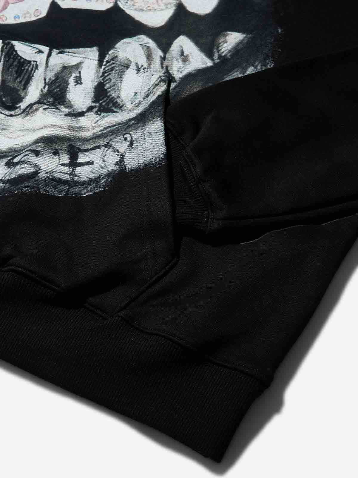 Kalem Çizimi Grillz Unisex Kapüşonlu Sweatshirt
