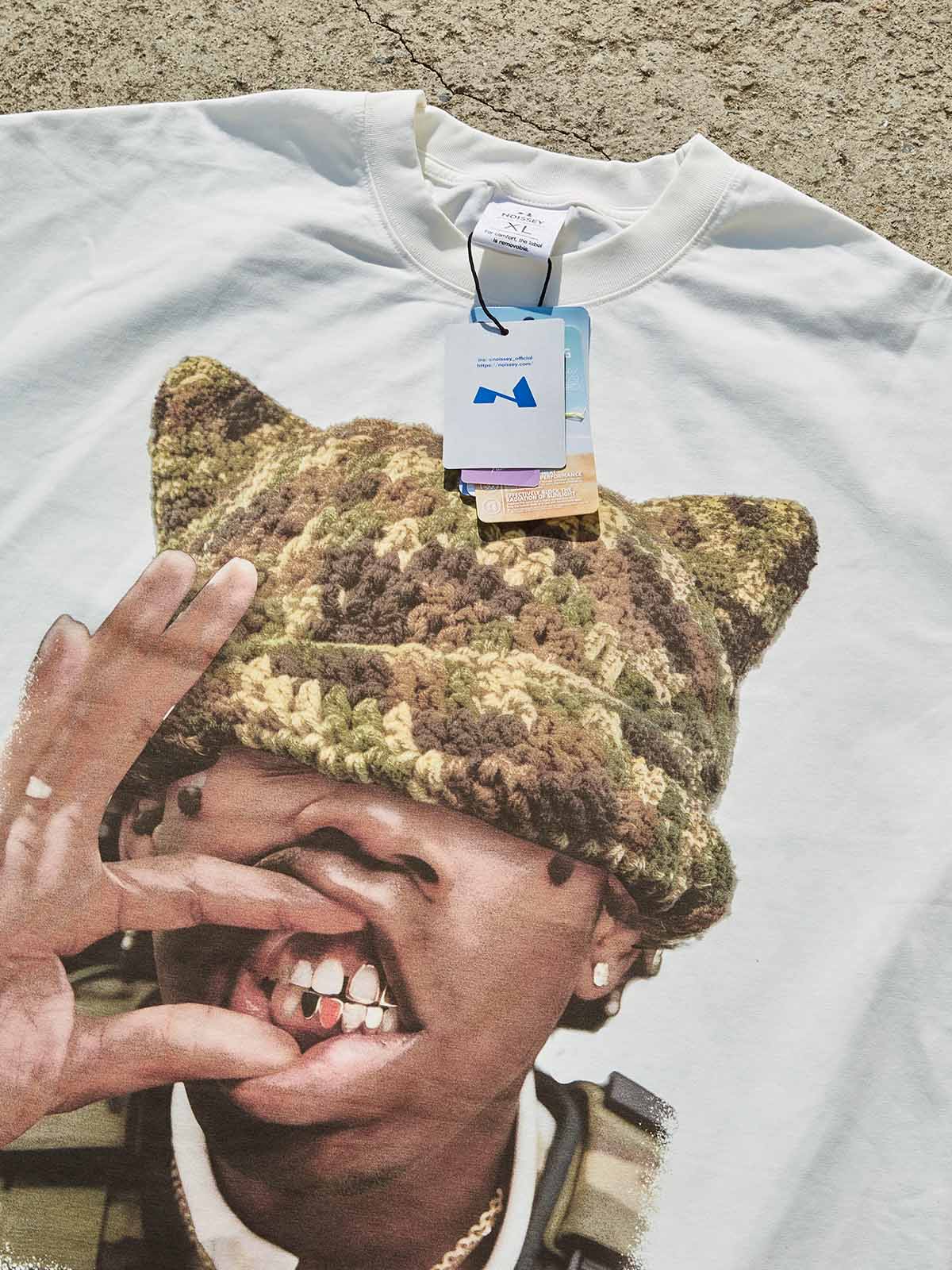 Kamuflaj Kedi Şapka Unisex Tişört