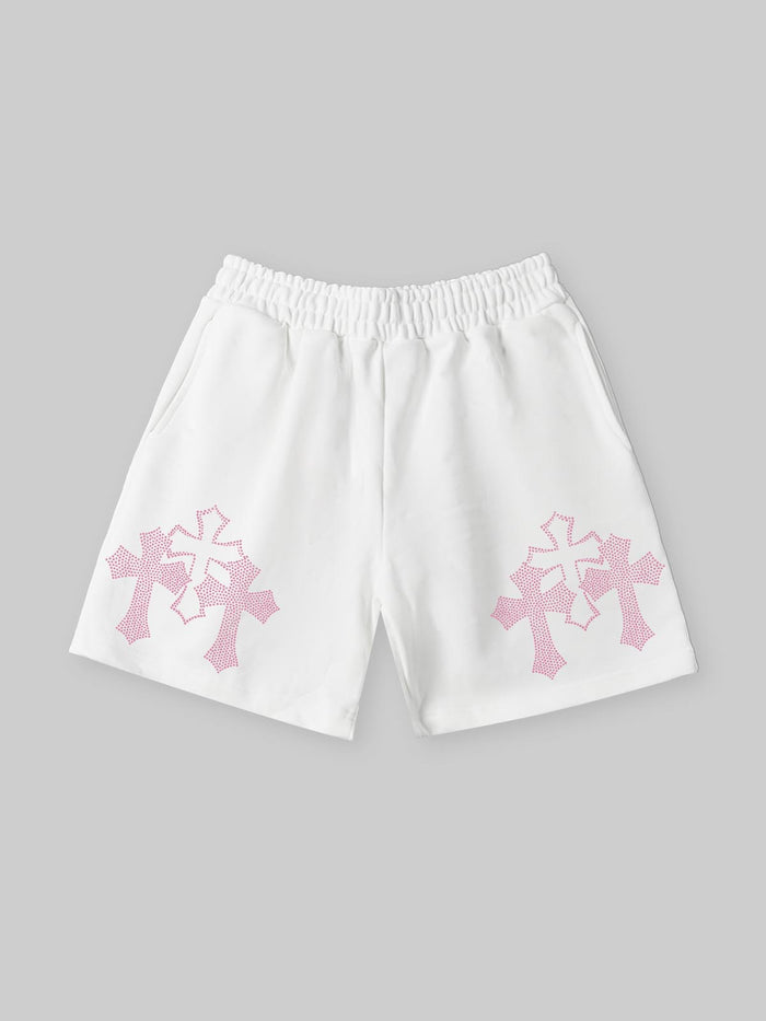 Taşlı Haç Unisex Şort