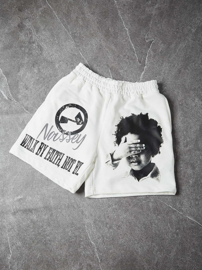 WALK BY FAITH Beyaz Unisex Şort