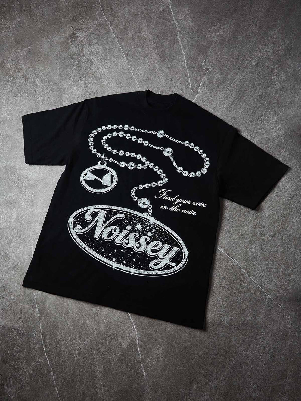 Diamond Chain Archive Siyah Unisex Tişört