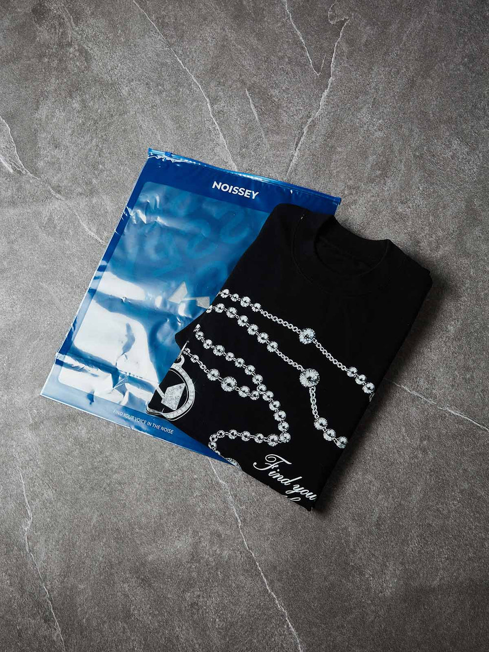 Diamond Chain Archive Siyah Unisex Tişört