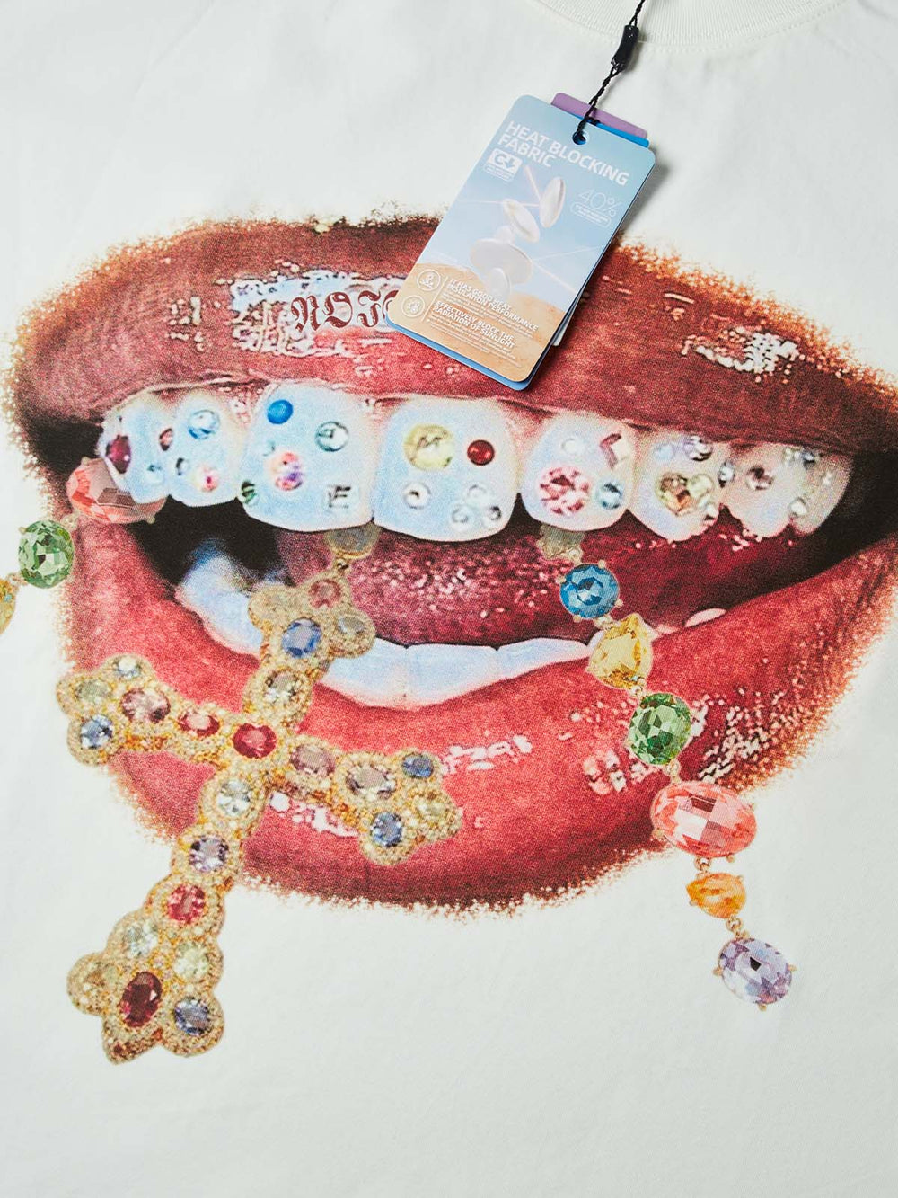 Pırlanta Haç Grillz" nletici Unisex Tişört