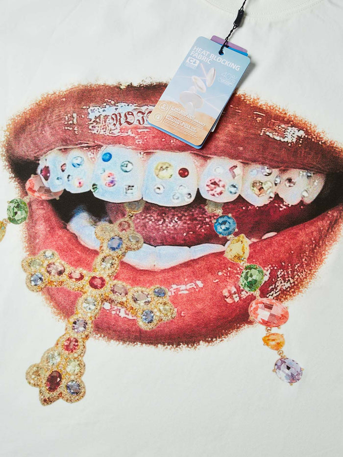 Pırlanta Haç Grillz" nletici Unisex Tişört