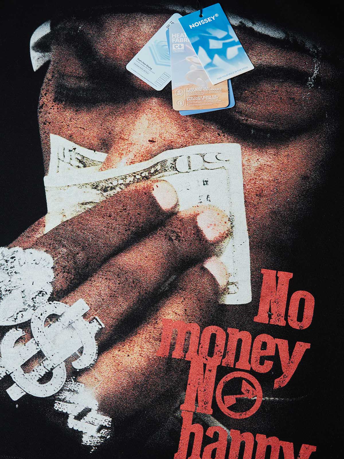 No Money No Happy Oniks Siyah Unisex Tişört