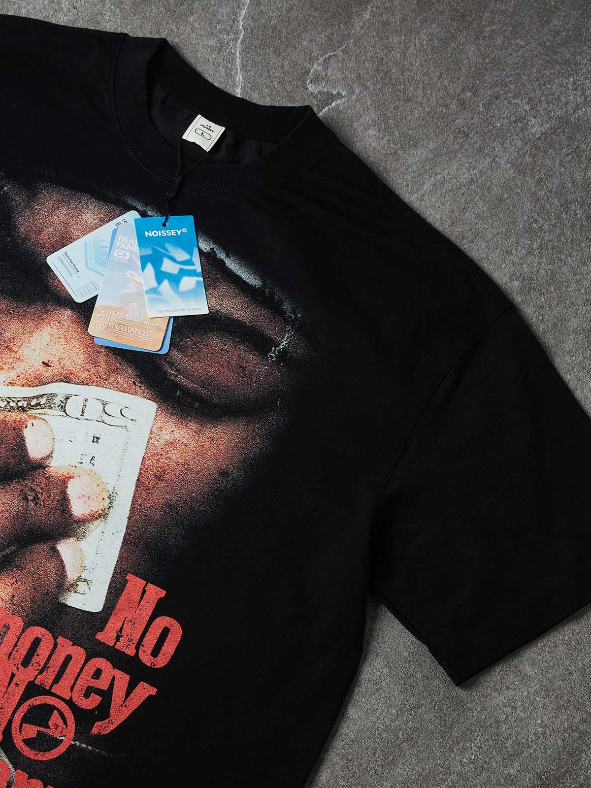 No Money No Happy Oniks Siyah Unisex Tişört